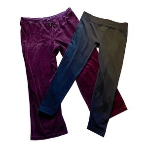 WOMENS BUNDLE-SB ACTIVE MAROON VELOUR JOGGERS & TERRA & SKY BLACK LEGGINGS